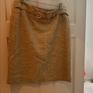 ANTONIO MELANI Tan Skirt with Gold Details